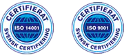 ISO certifierade 14001 och 9001